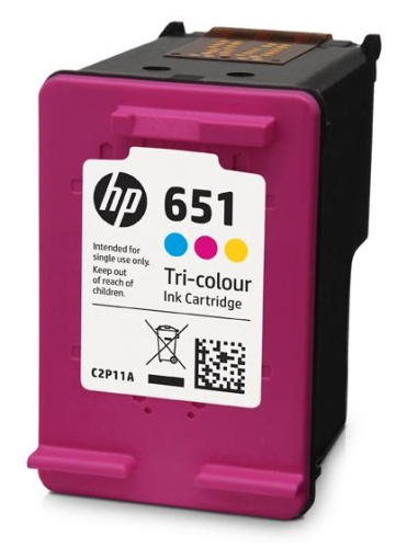 Оригинальный струйный картридж Hewlett Packard 651 Tri-colour (Цветной) C2P11AE фото 2