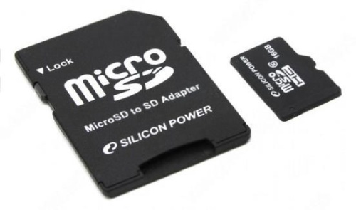 Карта памяти Micro SDHC Silicon Power 16ГБ SP016GBSTH010V10-SP Карта памяти Micro SDHC Silicon Power 16ГБ SP016GBSTH010V10-SP