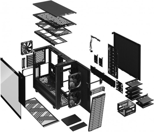 Корпус Miditower Fractal Design Define 7 Black Dark TG фото 7