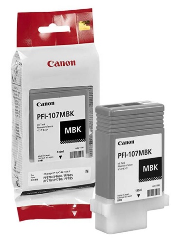 Оригинальный струйный картридж Canon PFI-107MBK черный 6704B001