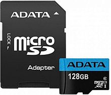 Карта памяти micro SDXC A-Data 128Gb (AUSDX128GUICL10A1-RA1)