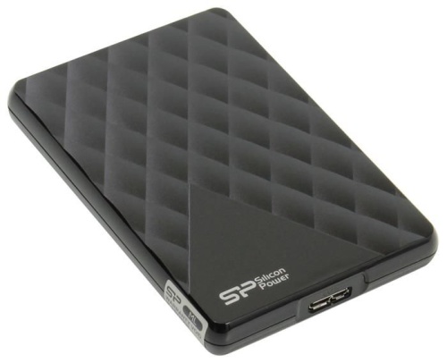 Внешний жесткий диск 2.5 Silicon Power 500Gb Diamond SP500GBPHDD06S3K черный