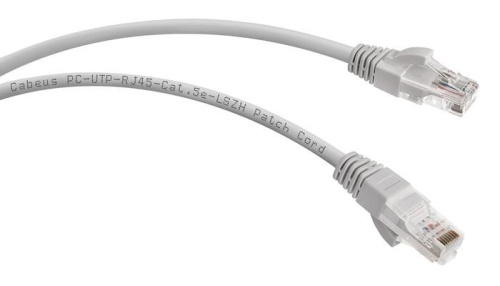 Патчкорд UTP Cabeus PC-UTP-RJ45-Cat.5e-1m-LSZH