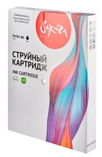 Картридж струйный совместимый Sakura C13T01D100 (T01D1 BK) SIC13T01D100