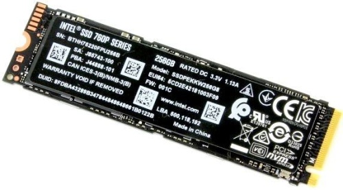 Накопитель SSD M.2 Intel 256Gb 760p Series SSDPEKKW256G8XT