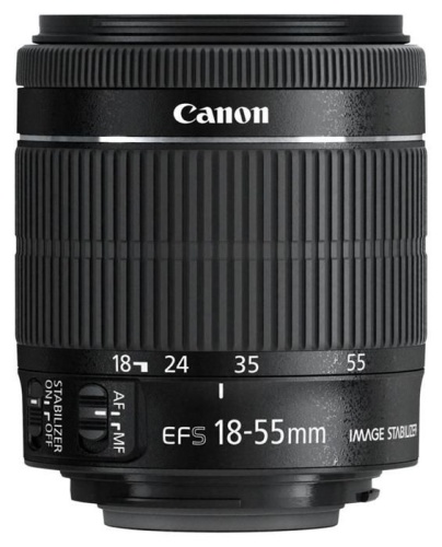 Объектив Canon EF-S IS STM (8114B005) 18-55мм f/3.5-5.6 черный фото 2