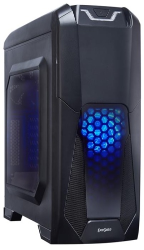 Корпус Miditower EXEGATE EVO-8201 Black-Blue light EX270563RUS