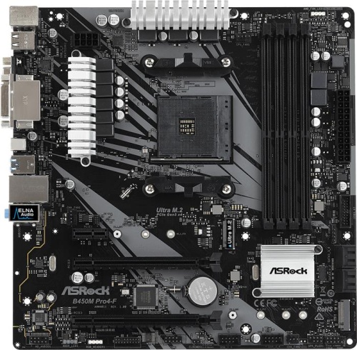 Мат. плата SocketAM4 ASRock B450M PRO4-F