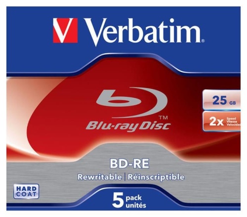 Диск BD-RE Verbatim 25ГБ 2x, Slim 43768 Диск BD-RE Verbatim 25ГБ 2x, Slim 43768