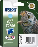 Оригинальный струйный картридж Epson T0795 C13T07954010 светло-голубой