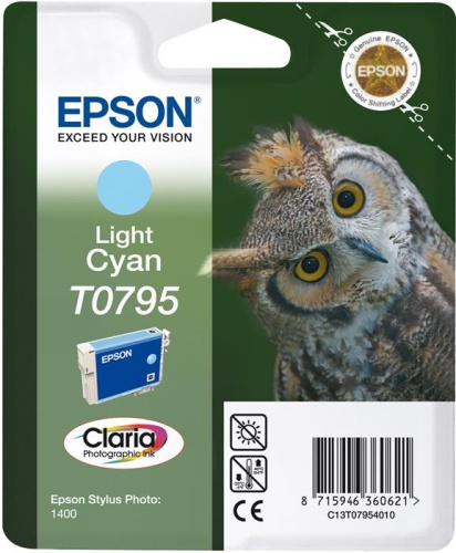 Оригинальный струйный картридж Epson T0795 C13T07954010 светло-голубой