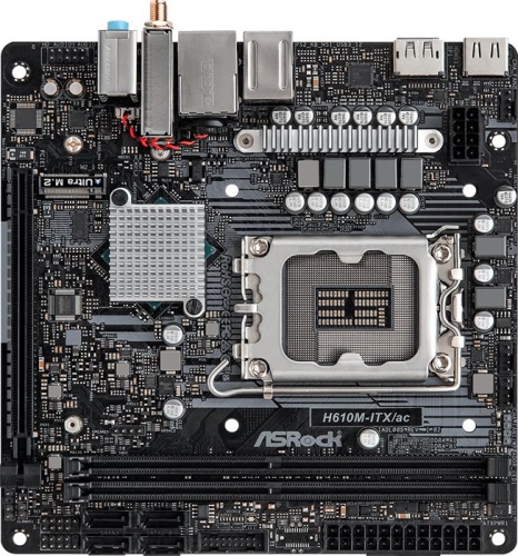 Мат. плата Socket1700 ASRock H610M-ITX/AC