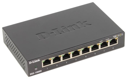 Коммутатор неуправляемый D-Link DGS-1008D/J3A