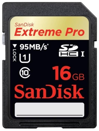 Карта памяти SDHC SanDisk 16ГБ Extreme Pro SDSDXPA-016G-X46