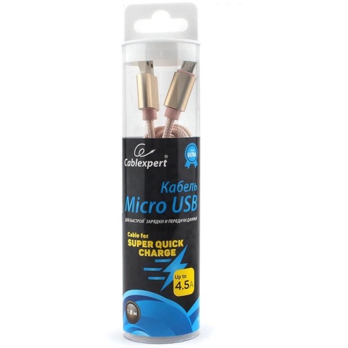 Кабель USB2.0 A - microB Gembird CC-U-mUSB01Gd-1.8M