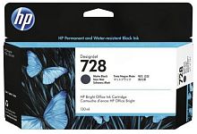 Оригинальный струйный картридж Hewlett Packard 728 130-ml Matte Black DesignJet Ink Cartridge 3WX25A