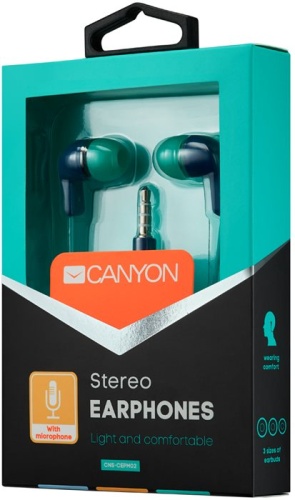 Наушники CANYON EPM-02 CNS-CEPM02GBL Green+Blue фото 3 Наушники CANYON EPM-02 CNS-CEPM02GBL Green+Blue фото 3
