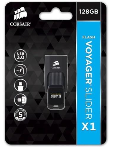 Накопитель USB flash Corsair 128Gb Voyager Slider X1 CMFSL3X1-128GB черный фото 5