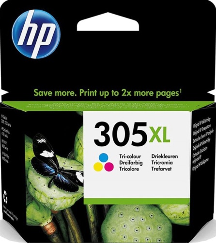 Оригинальный струйный картридж Hewlett Packard 305XL High Yield Tri-color Original Ink Cartridge 3YM63AE