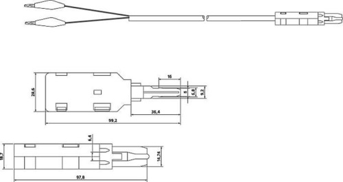 Кабель Cabeus TC-2-pin-ST фото 2 Кабель Cabeus TC-2-pin-ST фото 2