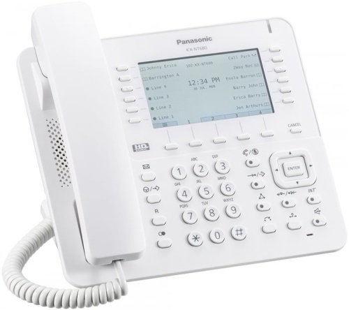 IP телефон Panasonic KX-NT680RU белый фото 3