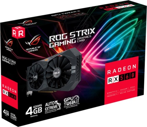 Видеокарта PCI-E ASUS 4096Mb ROG-STRIX-RX560-4G-V2-GAMING фото 5