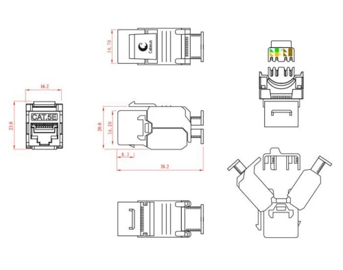 Модуль-вставка Cabeus KJ-RJ45-Cat.5E-SH-180-Toolless фото 5 Модуль-вставка Cabeus KJ-RJ45-Cat.5E-SH-180-Toolless фото 5