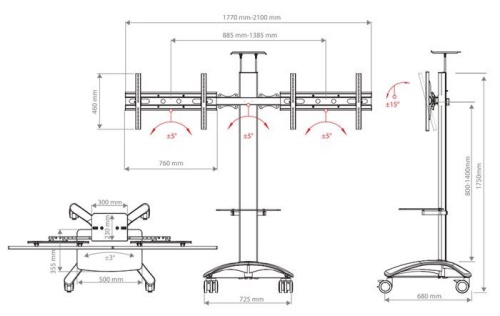 Подставка ARM MEDIA PT-STAND-15 black Подставка ARM MEDIA PT-STAND-15 black