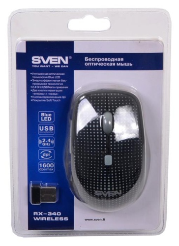 Беспроводная мышь Sven RX-340 Wireless черная SV-03200340W фото 3