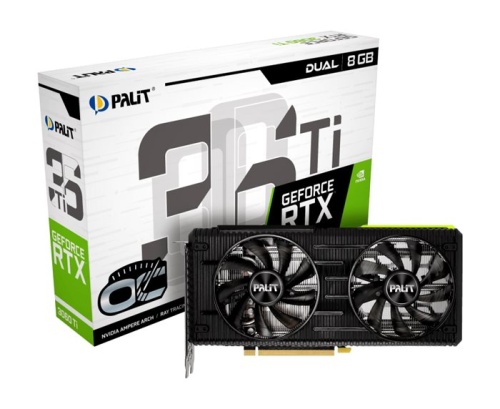 Видеокарта PCI-E Palit RTX 3060Ti 8GB DUAL OC V1 (NE6306TS19P2-190AD V1) фото 2