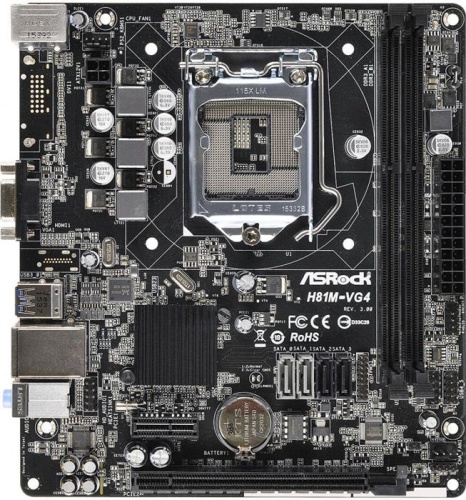 Мат. плата Socket1150 ASRock H81M-VG4 R3.0