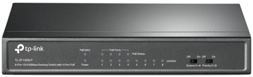 Коммутатор неуправляемый TP-Link TL-SF1008LP 8x100Mb 4PoE 41W