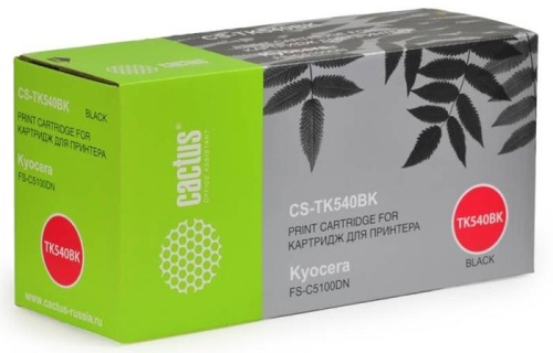 Картридж совместимый лазерный Cactus CS-TK540Bk черный CS-TK540BK