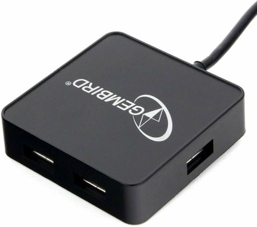 Разветвитель USB2.0 Gembird UHB-242 черный (UHB-242)