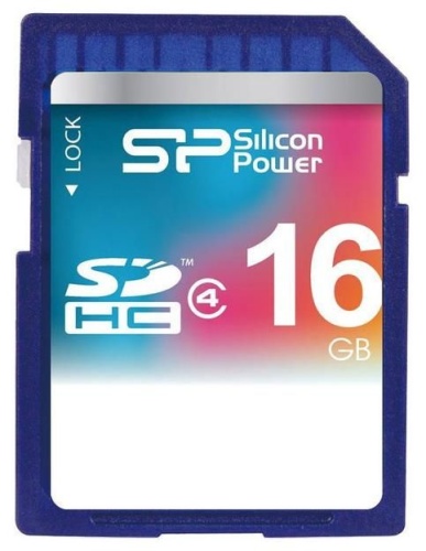 Карта памяти SDHC Silicon Power 16ГБ SP016GBSDH004V10 Карта памяти SDHC Silicon Power 16ГБ SP016GBSDH004V10
