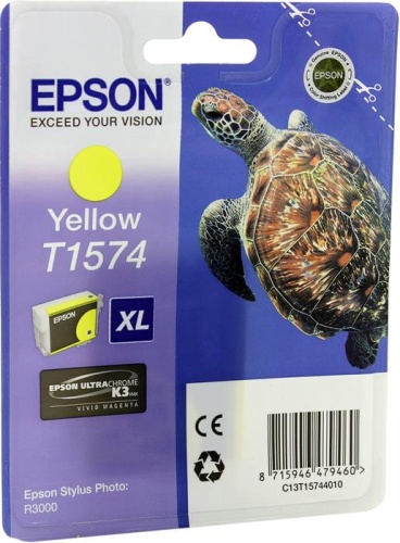 Оригинальный струйный картридж Epson T1574 (желтый) C13T15744010