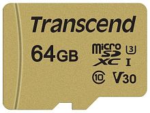 Карта памяти micro SDXC Transcend 64Gb 500S TS64GUSD500S