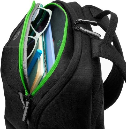 Рюкзак для ноутбука Hewlett Packard 15.6 Pavilion Gaming 400 черный/зеленый полиэстер женский дизайн (6EU57AA) фото 5 Рюкзак для ноутбука Hewlett Packard 15.6 Pavilion Gaming 400 черный/зеленый полиэстер женский дизайн (6EU57AA) фото 5