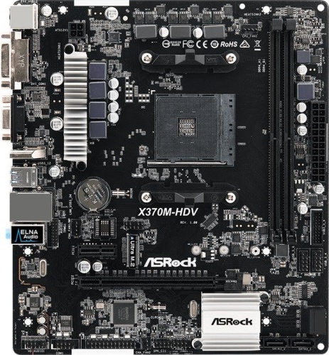 Мат. плата SocketAM4 ASRock X370M-HDV