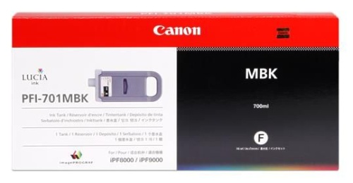 Оригинальный струйный картридж Canon Ink Tank PFI-701MBK 0899B005