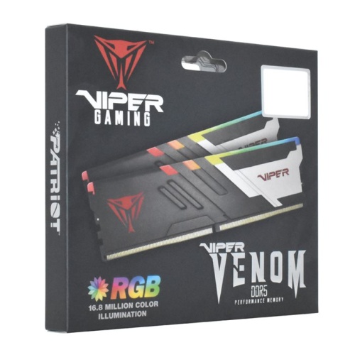 Модуль памяти DDR5 Patriot Memory 2x16Gb PVVR532G620C40K Viper Venom RGB RTL фото 3