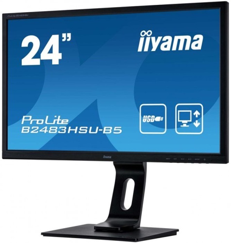 Монитор Iiyama ProLite B2483HSU-B5 черный фото 3