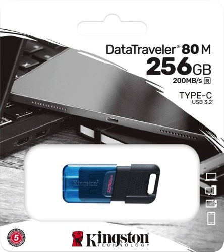 Накопитель USB flash Kingston 256Gb DataTraveler 80 M Type-C DT80M/256GB фото 3