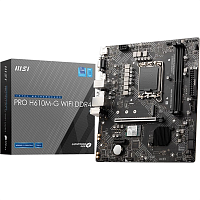 MSI  PRO H610M-G WIFI DDR4,H610,LGA1700,2DDR4,1PCI-Ex16,1PCI-Ex1,1M.2,4SATA3,4USB3.2