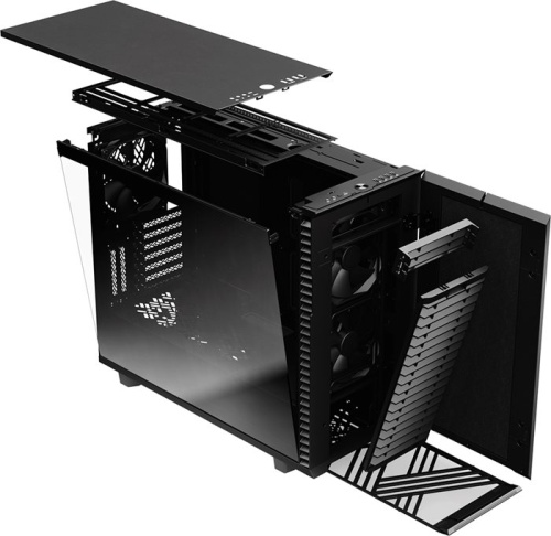 Корпус Miditower Fractal Design Define 7 Black TG Light Tint, Window фото 11