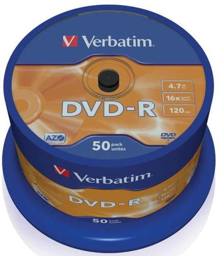 Диск DVD-R Verbatim 4.7ГБ 16x 43548