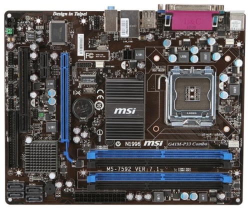 Мат. плата Socket775 MSI G41M-P33 Combo фото 2