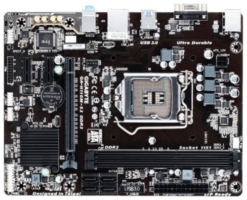 Мат. плата Socket1151 GIGABYTE GA-H110M-S2 DDR3