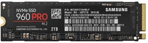 Накопитель SSD M.2 Samsung 2TB 960 PRO MZ-V6P2T0BW