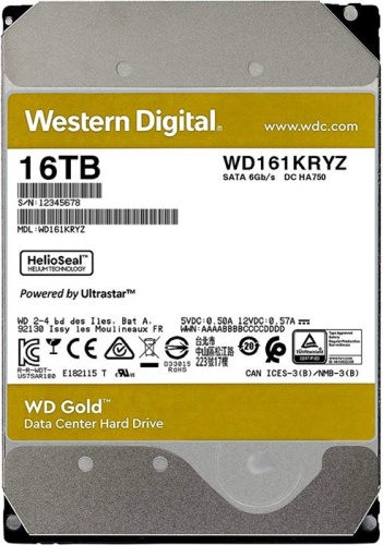 Жесткий диск SATA HDD Western Digital 16Tb WD161KRYZ Gold фото 2